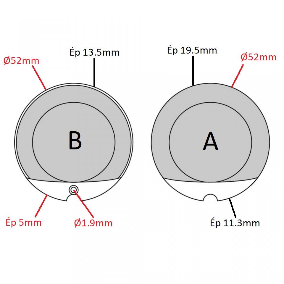 Plaquette de frein origine pour Moto Honda 250 Cb G 1974 à 1976 AV / 45105-325-023 / 45106-323-013 / 45106-390-305 Neuf