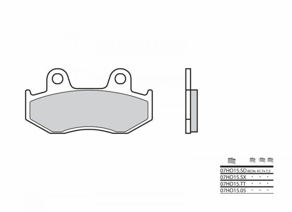 Plaquette de frein Brembo pour Moto Honda 500 CR 1984 à 1986 2451 Neuf