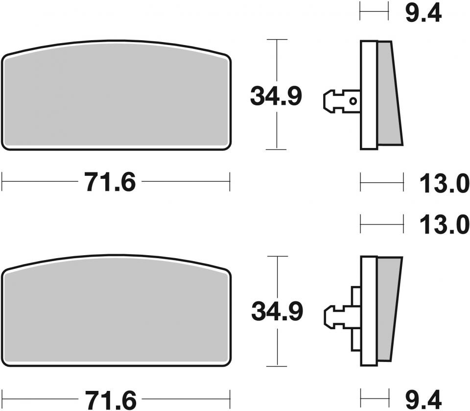 Plaquette de frein SBS pour Auto 520HF Neuf