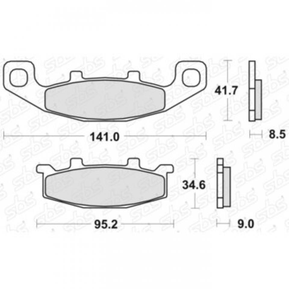 Plaquette de frein SBS pour moto Kawasaki 1000 GTR 1994 à 2006 597LS Neuf