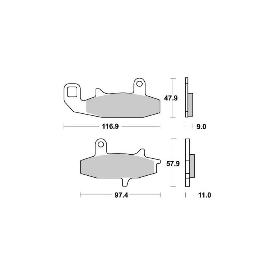 Plaquette de frein SBS pour moto Suzuki 650 DR 1990 à 1995 626HF Neuf
