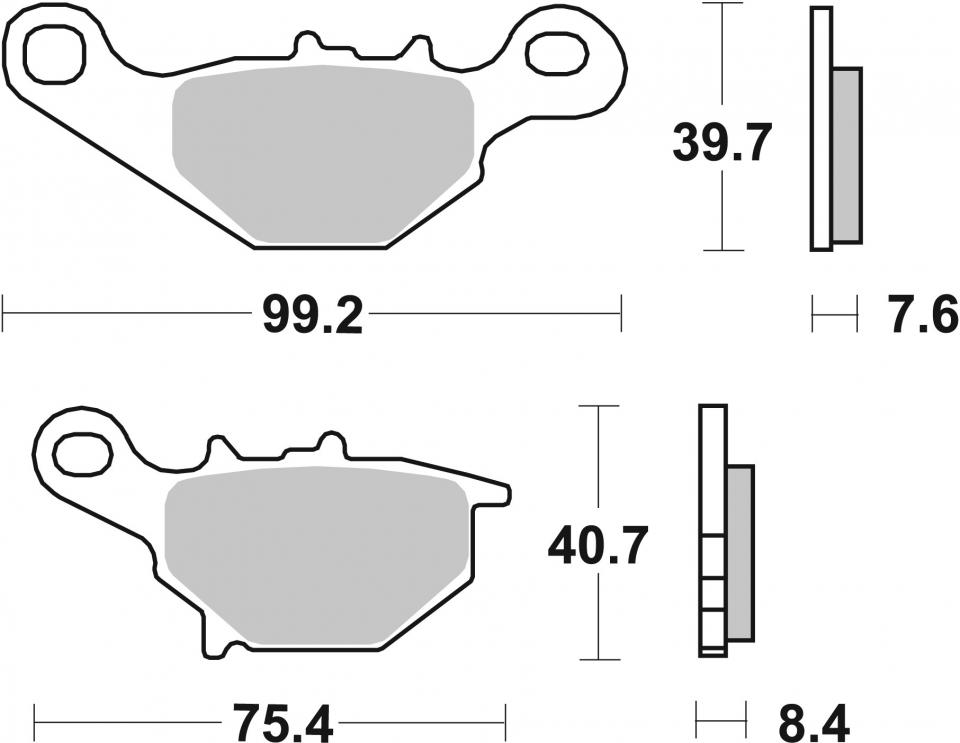 Plaquette de frein SBS pour Auto 702RSI Neuf