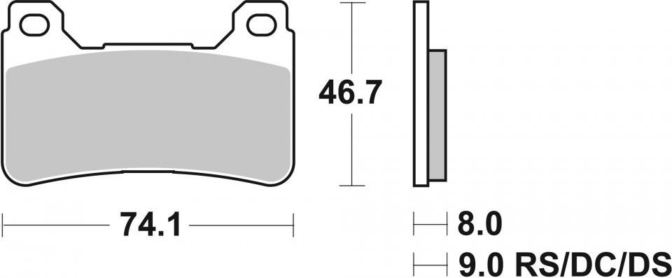 Plaquette de frein SBS pour Auto 809RS Neuf