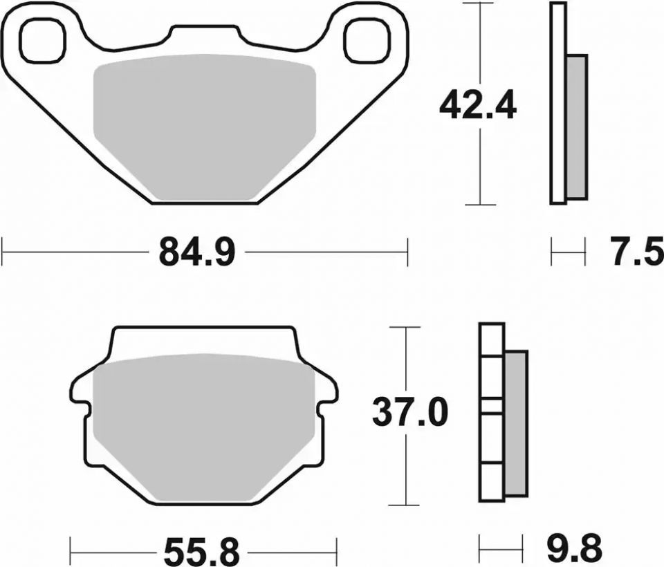 Plaquette de frein SBS pour scooter Peugeot 125 DJANGO EVASION 2014 à 2016 135HF Neuf