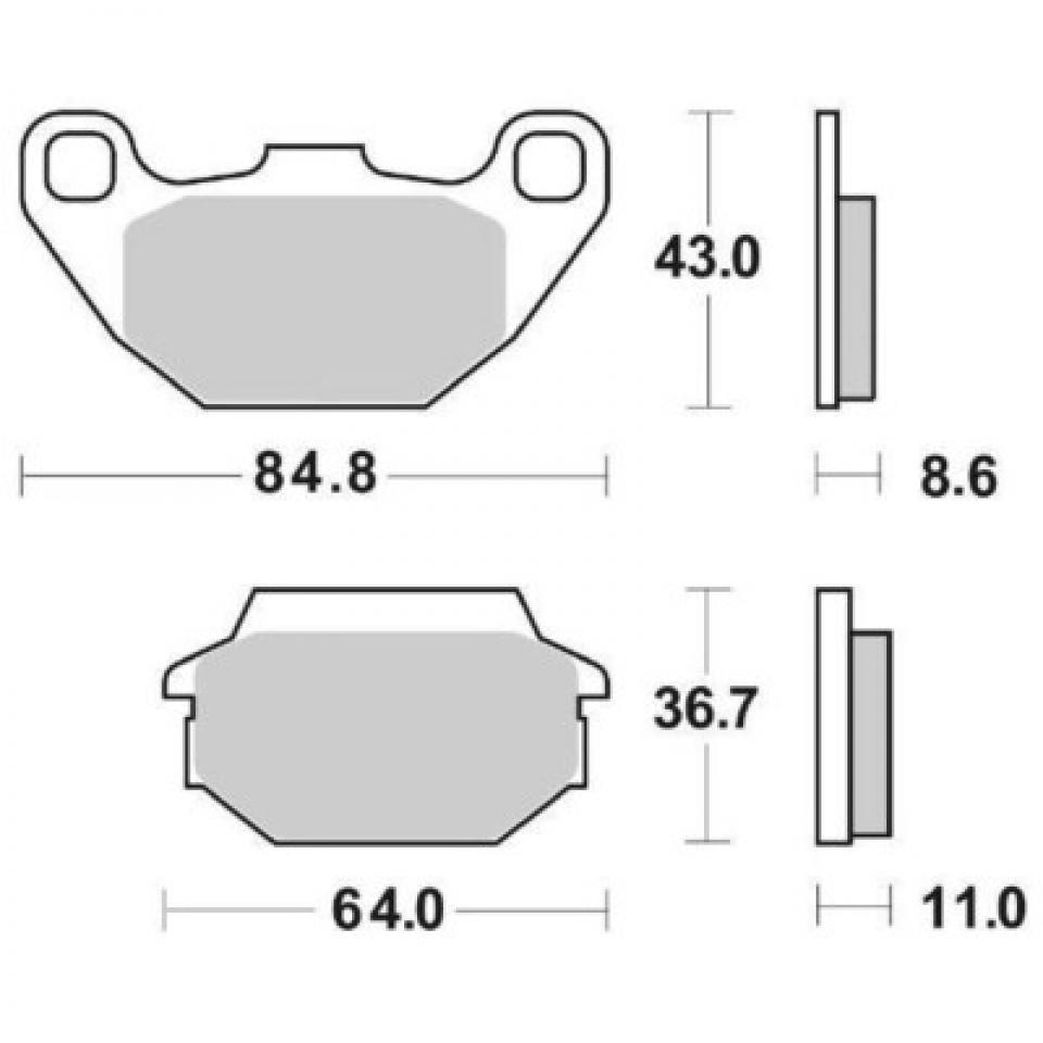 Plaquette de frein SBS pour Scooter Kymco 50 Agility 4T R16 2006 à 2015 154HF Neuf