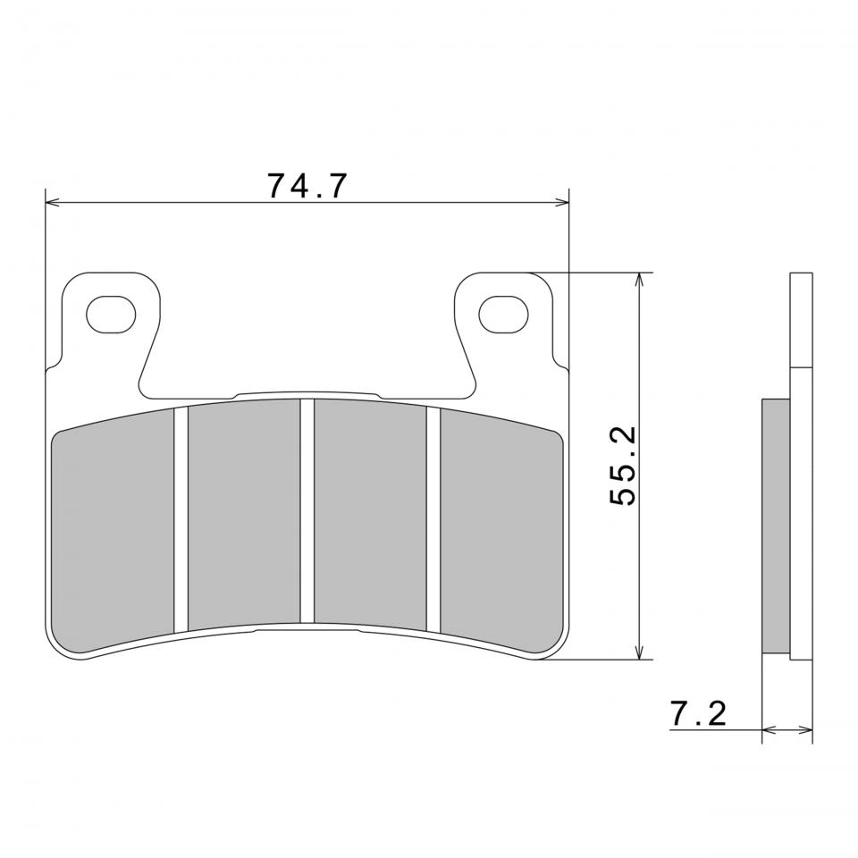 Plaquette de frein Nissin pour Moto Hyosung 125 GD EXIV Après 2012 Neuf