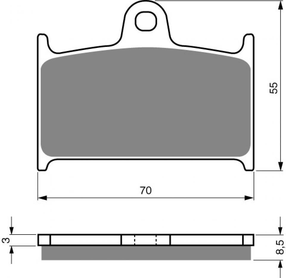 Plaquette de frein Gold Fren pour moto Triumph 750 Daytona 1991 AVG / AVD Neuf