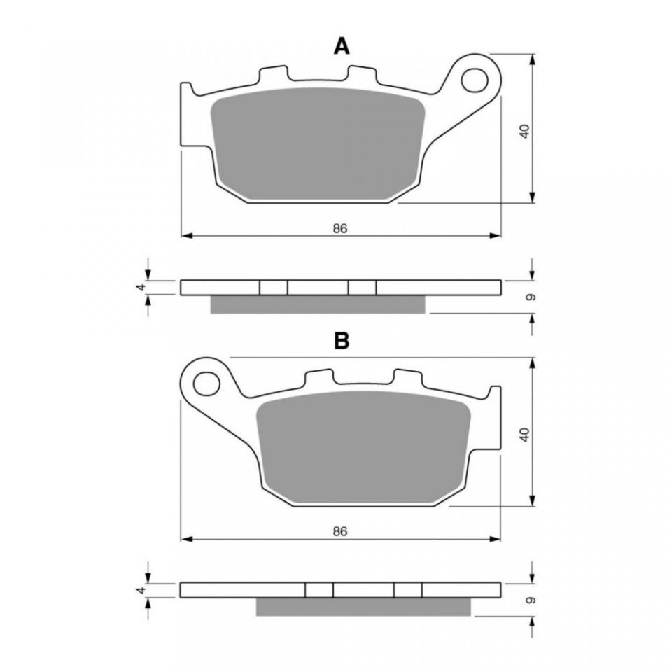 Plaquette de frein origine pour Moto Suzuki 650 SFV ABS 2009 à 2015 ARD / AK9/AL0/AL1/AL2/AL3/AL4/AL5 Neuf