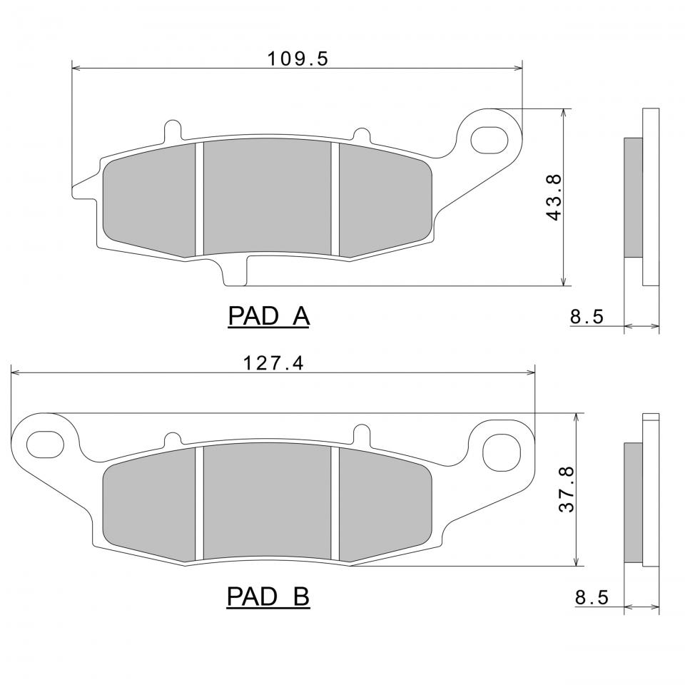 Plaquette de frein Nissin pour Moto Suzuki 1000 DL V-strom 2002 à 2013 Neuf
