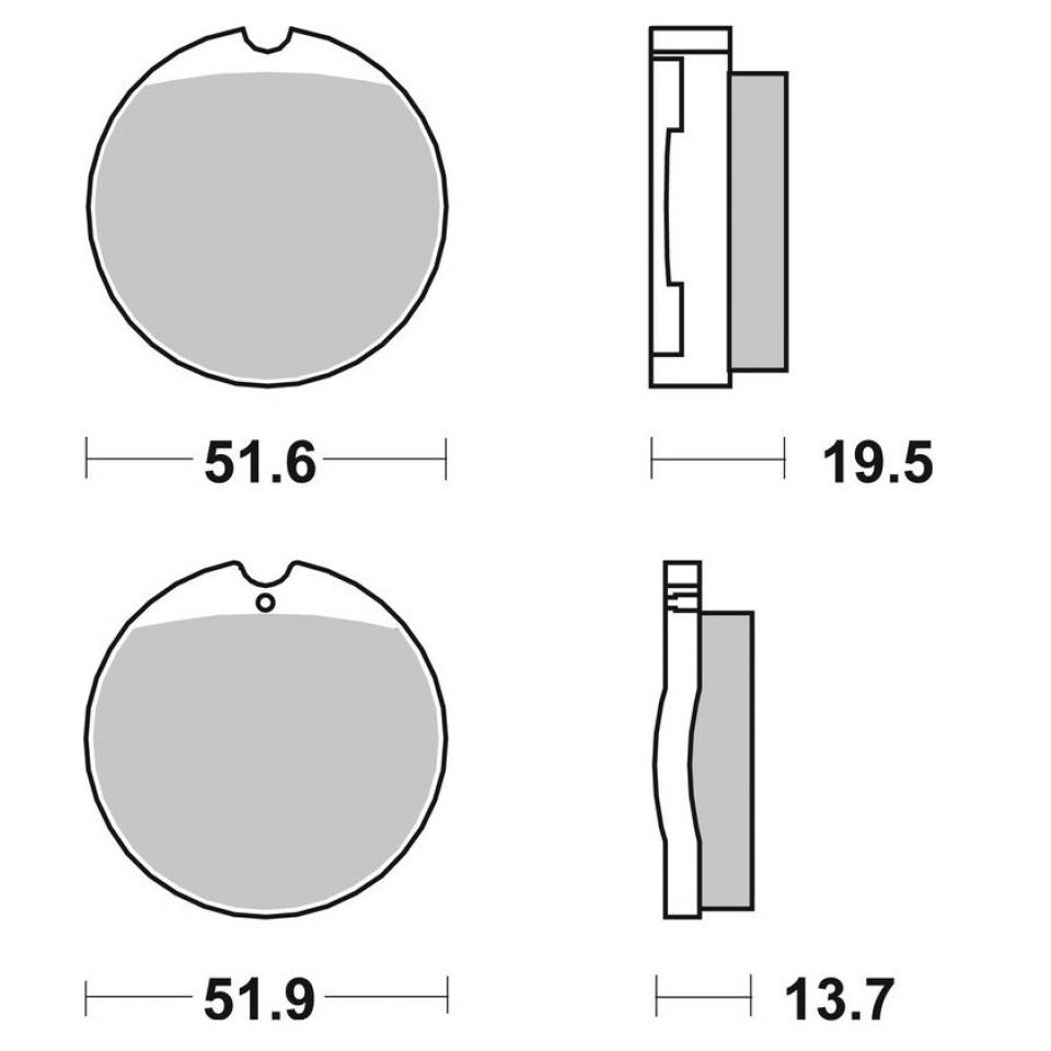 Plaquette de frein Ferodo pour moto Honda 550 CB 1974 à 1978 07HO0130 Neuf