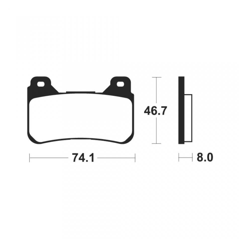 Plaquette de frein Tecnium pour moto Honda 600 CBR RR 2005 à 2012 MF309 Neuf