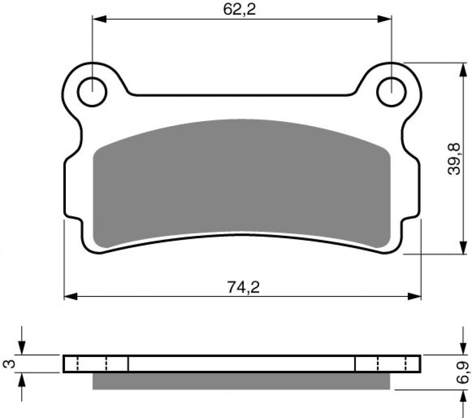 Plaquette de frein Gold Fren pour moto Beta 260 TR35 1989 à 1992 AR Neuf