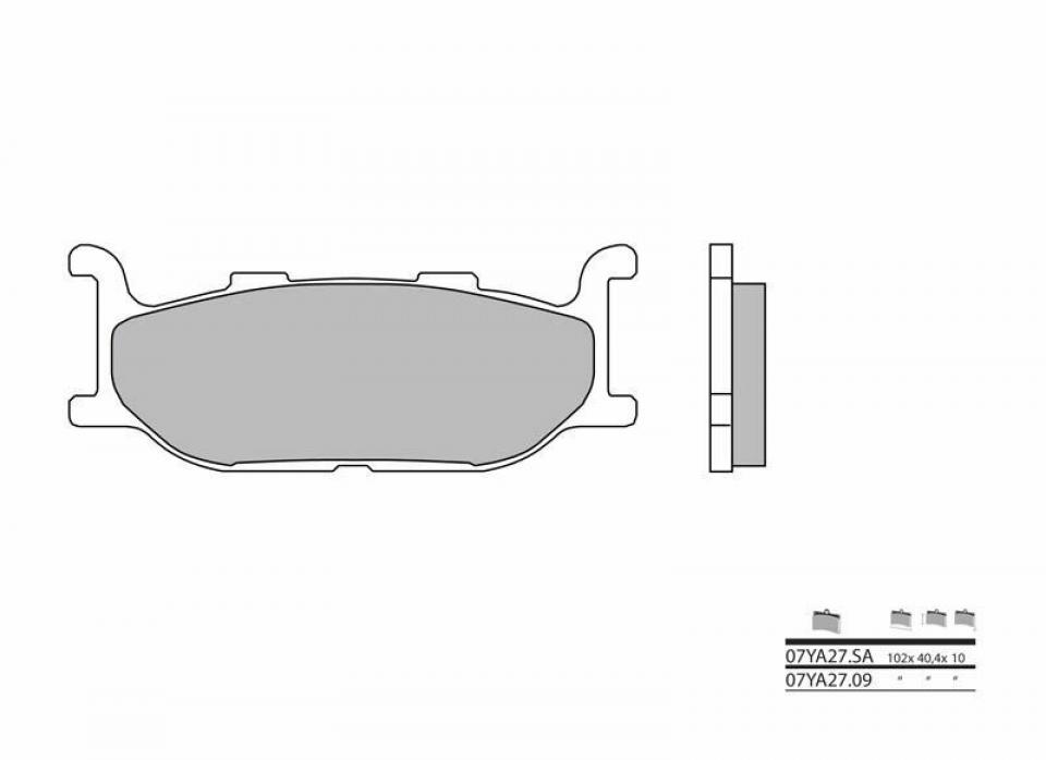 Plaquette de frein Brembo pour Moto Yamaha 950 XV 2014 à 2017 AV Neuf