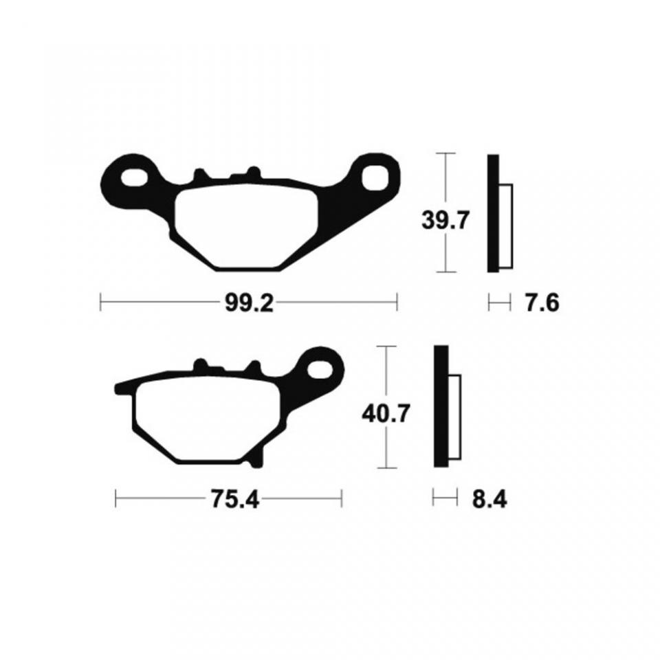 Plaquette de frein arrière Tecnium pour moto Suzuki 85 RM 2005 à 2023 MO320 Neuf