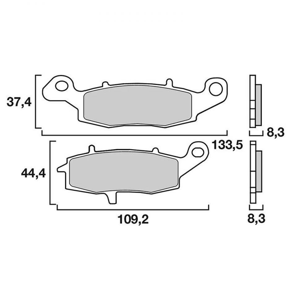 Plaquette de frein Brembo pour Moto Kawasaki 650 KLE 2007 à 2010 07KA18SA BREMBO Neuf