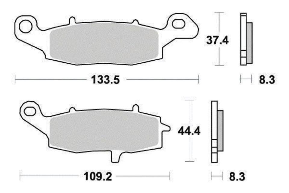 Plaquette de frein Ferodo pour Moto Suzuki 650 SV 1999 à 2010 FDB2048P Ferodo Neuf