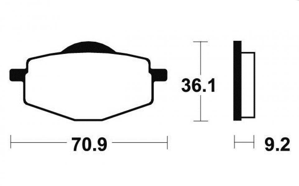 Plaquette de frein arrière Tecnium pour moto Yamaha 660 XTZ tenere 1991-2000 MR75