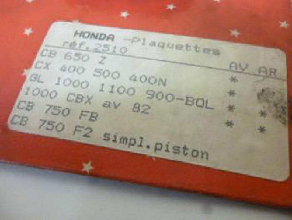 Plaquette de frein pour Moto Honda 1000 GL Goldwing Neuf