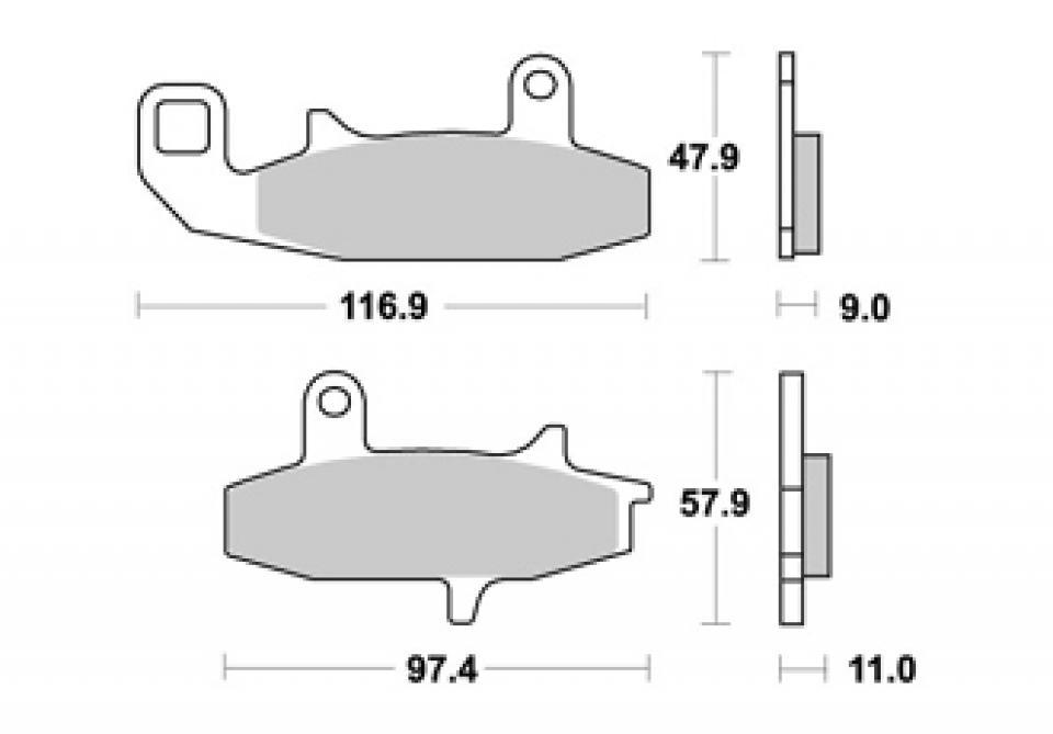 Plaquette de frein AP Racing pour moto Suzuki 650 DR R 1990 à 1994 LMP226 SF / SP42B/SP44B Neuf