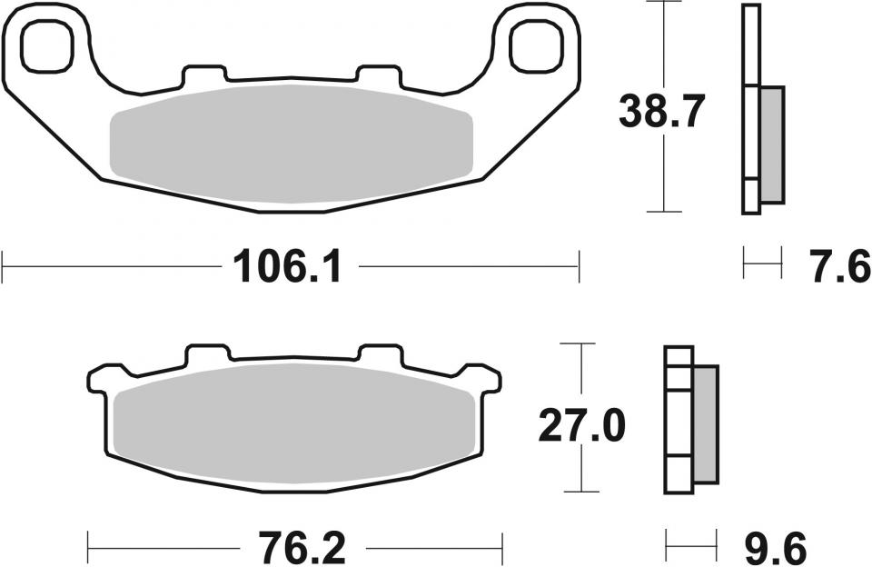 Plaquette de frein SBS pour moto Kawasaki 550 Zephyr 1990-1993 615LS Neuf