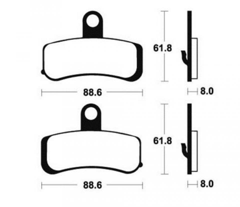 Plaquette de frein Bendix pour Moto Harley Davidson 1584 FXST Softail standard Après 2008 MF353 Neuf