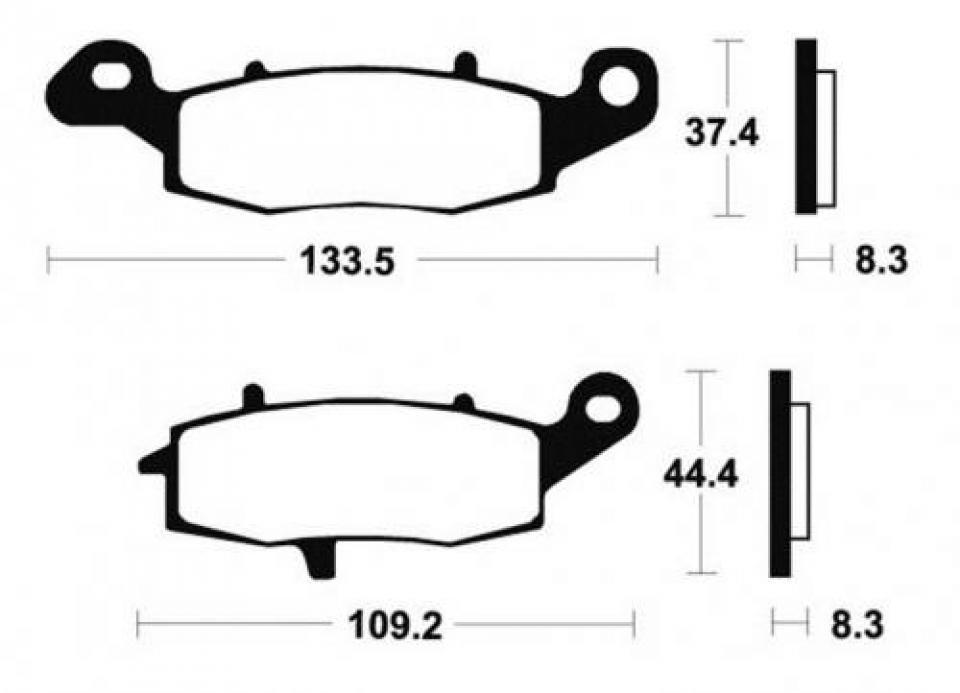 Plaquette de frein Carbone Lorraine pour moto Kawasaki 650 ER6 2006 2384 Neuf