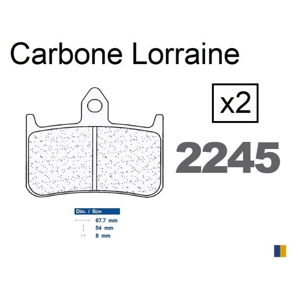 Plaquette de frein Carbone Lorraine pour ULM Honda 650 Bros 1988 à 1990 RC312 / AV Neuf