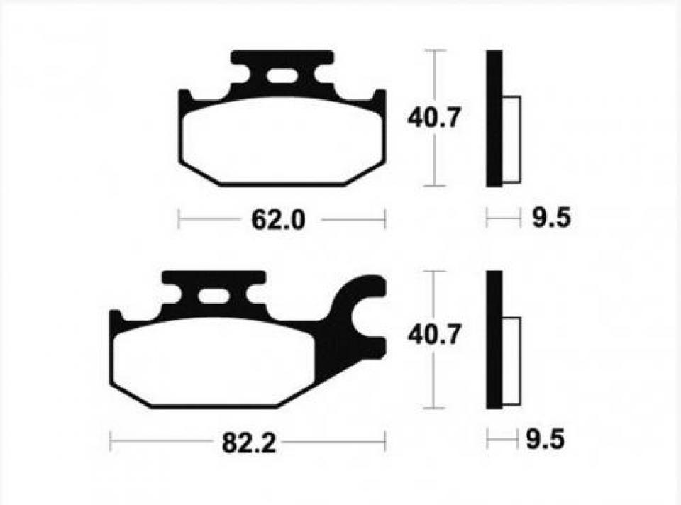 Plaquette de frein Nissin pour Quad Yamaha 400 Kodiak 2000 à 2002 NKS88FF Neuf