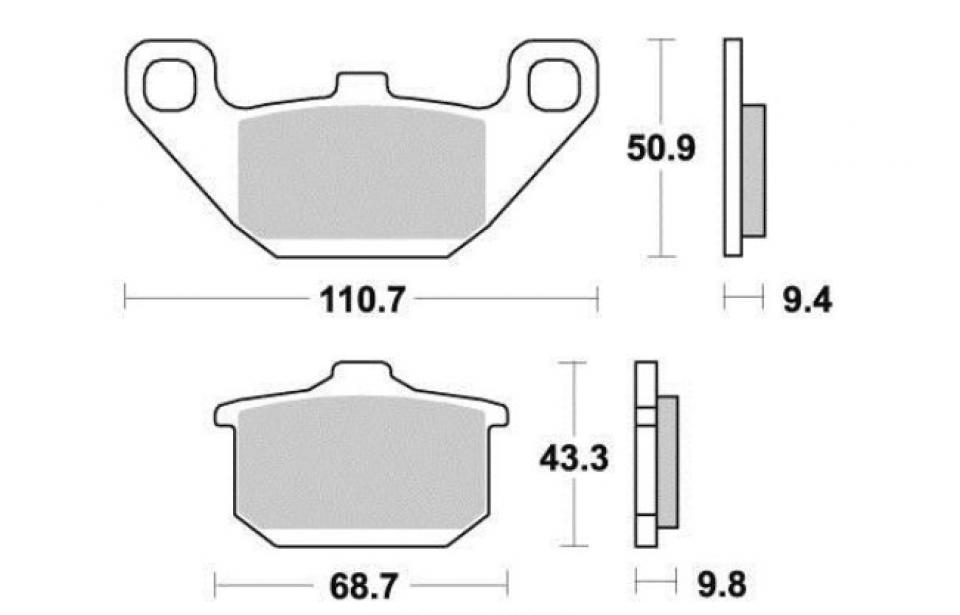 Paire de plaquette de frein Kyoto pour moto Kawasaki 1000 GPZ1000RX 1986 à 1989 Neuf