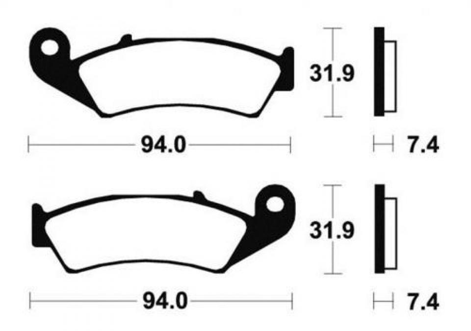 Paire de plaquette de frein OEM Métal Racing 13814R Neuf