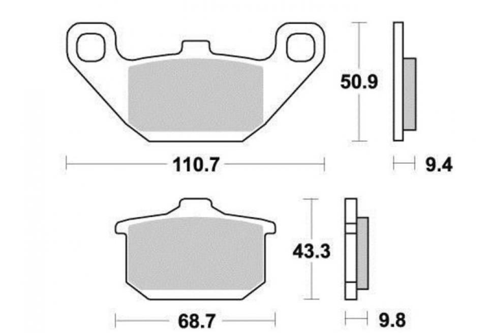 Plaquette de frein OEM pour Moto Kawasaki 250 EL Eliminator 1987 à 1994 13311O Neuf