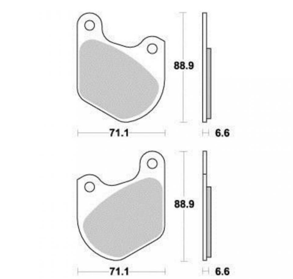 Plaquette de frein DUNLOPAD pour Moto Harley Davidson 1000 XLH Sportster 1979 à 1982 DP908 Neuf