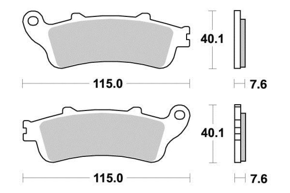 Plaquette de frein Perftec pour Moto Honda 1000 Xl V Varadero Abs 2007 à 2013 AR Neuf