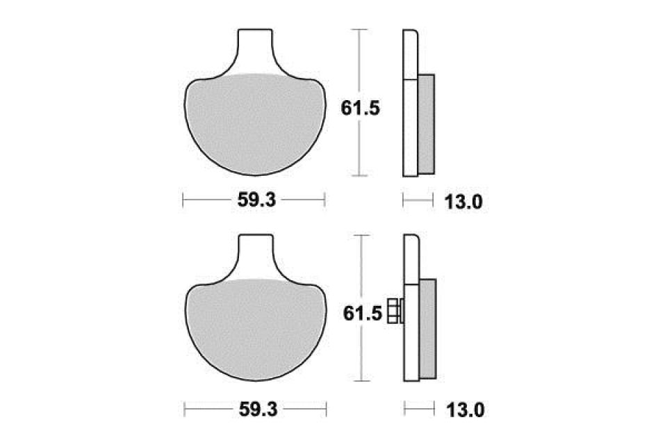 Plaquette de frein Perftec pour Moto Harley Davidson 1340 Fxrs Low Rider Sport 1987 à 1993 AVG / AVD Neuf