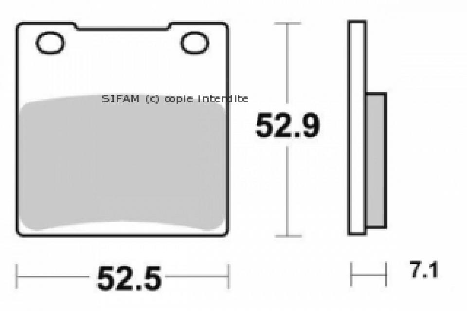 Plaquette de frein Sifam pour Moto Kawasaki 1200 ZRX S 2001 à 2006 AR Neuf