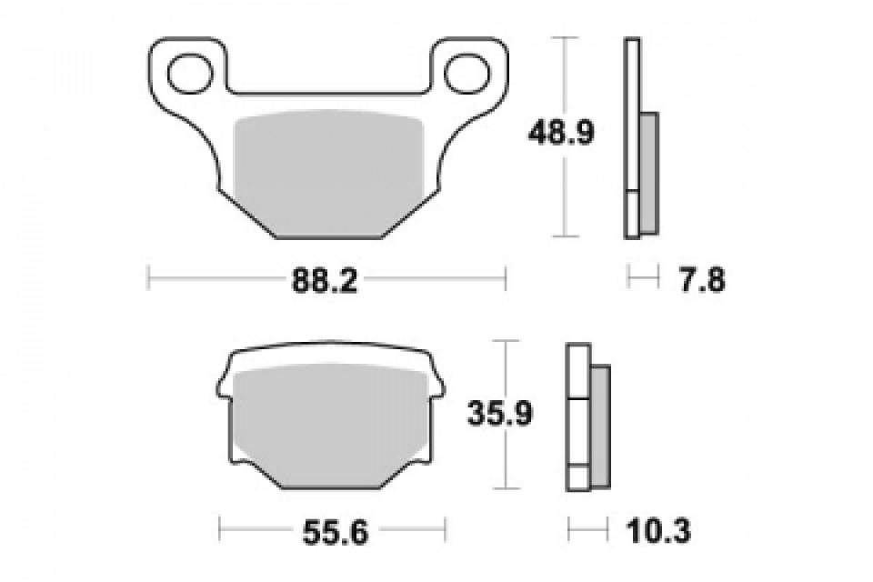 Plaquette de frein Perftec pour Moto Peugeot 50 NK7 2010 à 2013 AR Neuf