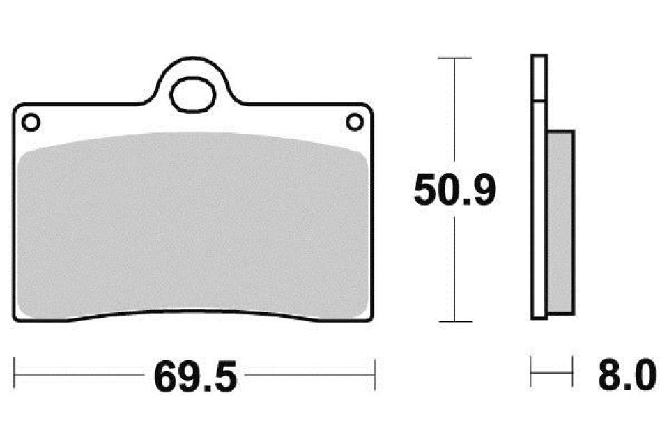 Plaquette de frein Sifam pour Moto Sachs 800 Roadster 2002 à 2005 AVG / AVD Neuf