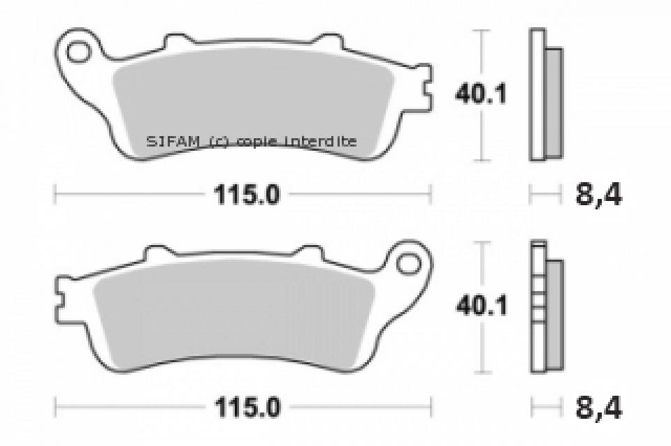 Plaquette de frein Sifam pour Moto Honda 650 Nt V Deauville 2002 à 2005 AVG / AVD / AR Neuf