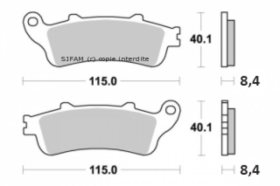 Plaquette de frein Sifam pour Moto Honda 650 Nt V Deauville 2002 à 2005 AVG / AVD / AR Neuf