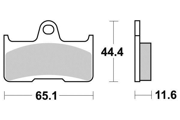 Plaquette de frein AR PERFTEC pour quad CF moto 500 Cforce 2014 à 2015 S1270N