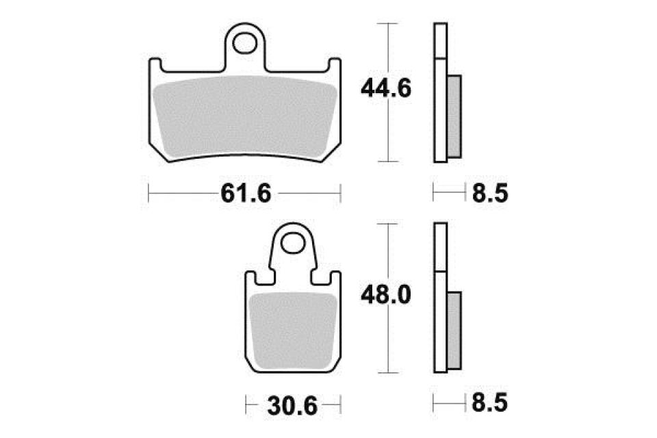 Plaquette de frein Perftec pour moto Yamaha 1700 MT-01 2007-2012 AVG AVD S1277N