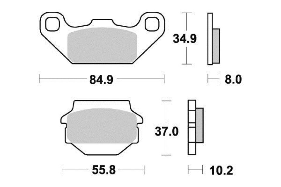 Plaquette de frein Sifam pour Quad Suzuki 500 Lt-R Quadracer 1987 AVG / AVD Neuf