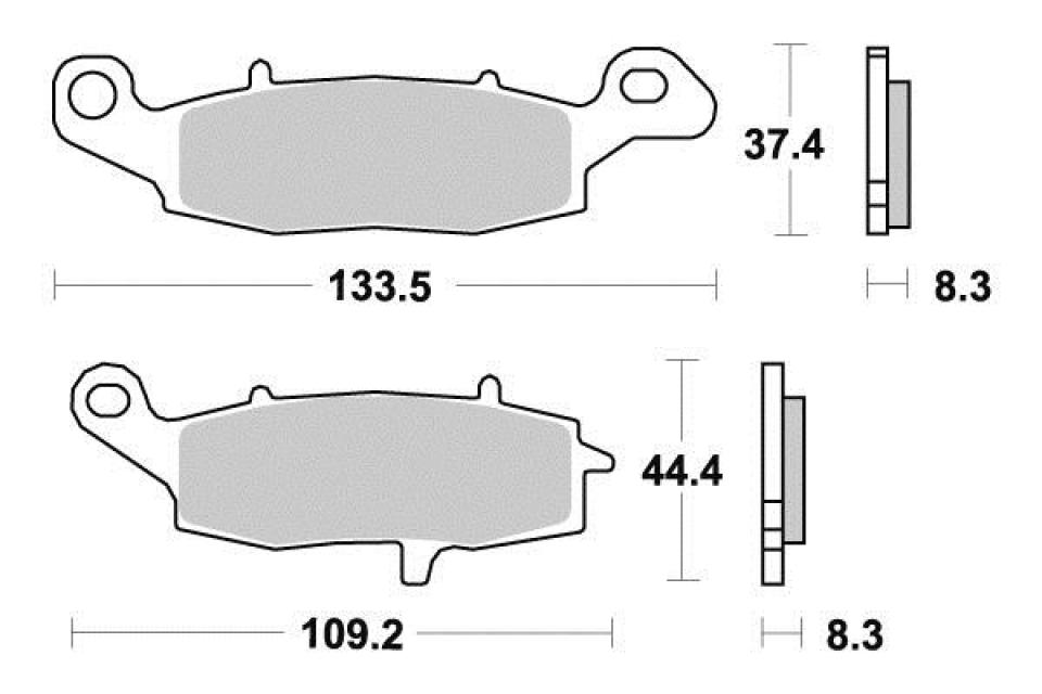 Plaquette de frein Perftec pour Moto Kawasaki 650 Er-6 F Avec Abs 2006 à 2017 AVG Neuf