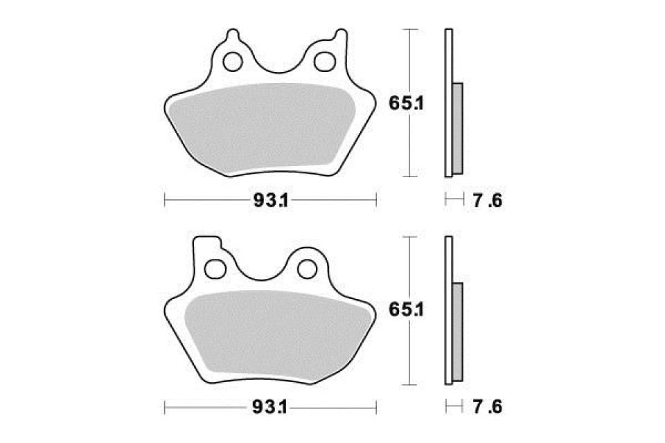 Plaquette de frein Sifam pour Moto Harley Davidson 1450 Flh Series Touring 2000 à 2007 AVG / AVD / AR Neuf