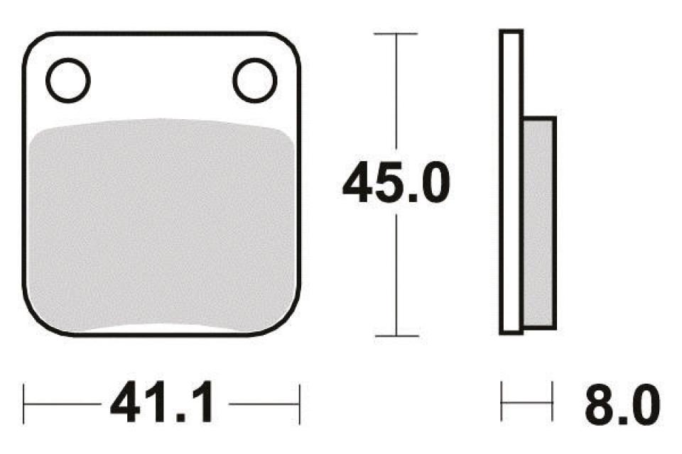 Plaquette de frein Perftec pour Quad Sym 600 Quadraider 2007 à 2014 AVG / AVD Neuf