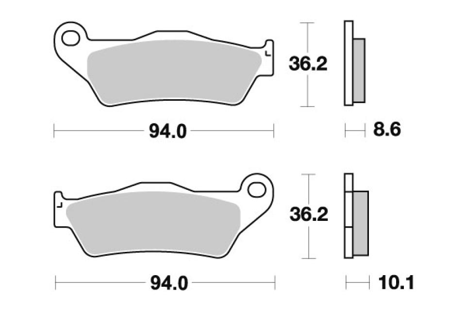 Plaquette de frein Perftec pour Moto Yamaha 250 Tt-R 1996 à 2005 AV Neuf