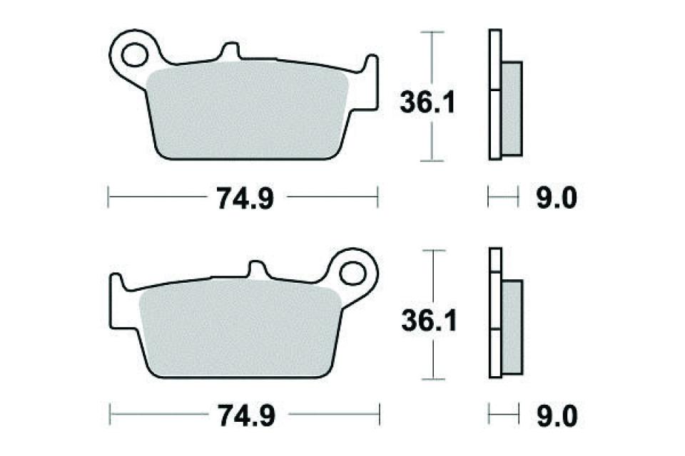 Plaquette de frein Sifam pour Moto HM 125 CRE Supermotard 2000 à 2002 AR Neuf