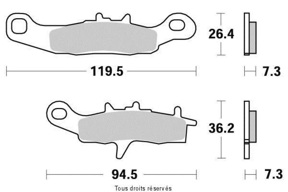 Plaquette de frein Kyoto pour Moto Kawasaki 85 Kx Petites Roues 2001 à 2019 AV Neuf