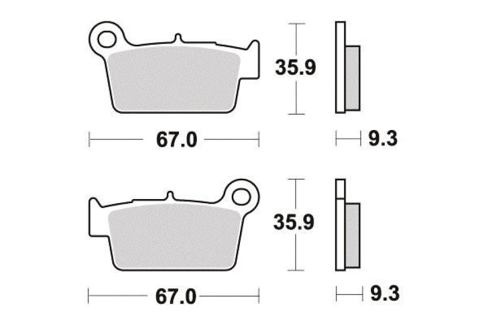 Plaquette de frein Perftec pour Moto Aprilia 450 RXV 2006 à 2014 AR Neuf