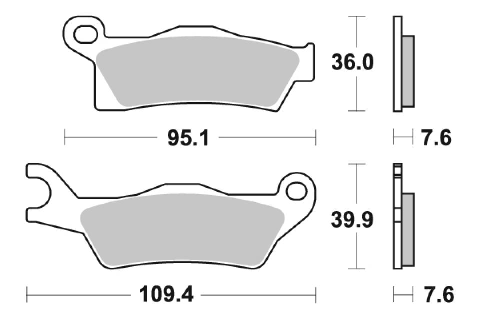 Plaquette de frein Sifam pour Quad CAN-AM 450 OUTLANDER L DPS 2015 à 2020 AVD / AR Neuf